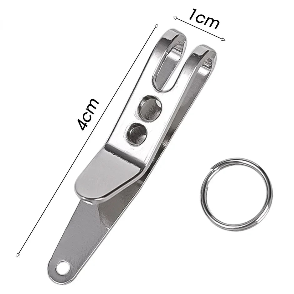 EDC Bag Gear Pocket Suspension Clip with Key Carabiner Clip Outdoor Quicklink Keychain Key Suspension Pocket Clip Camping Gadget