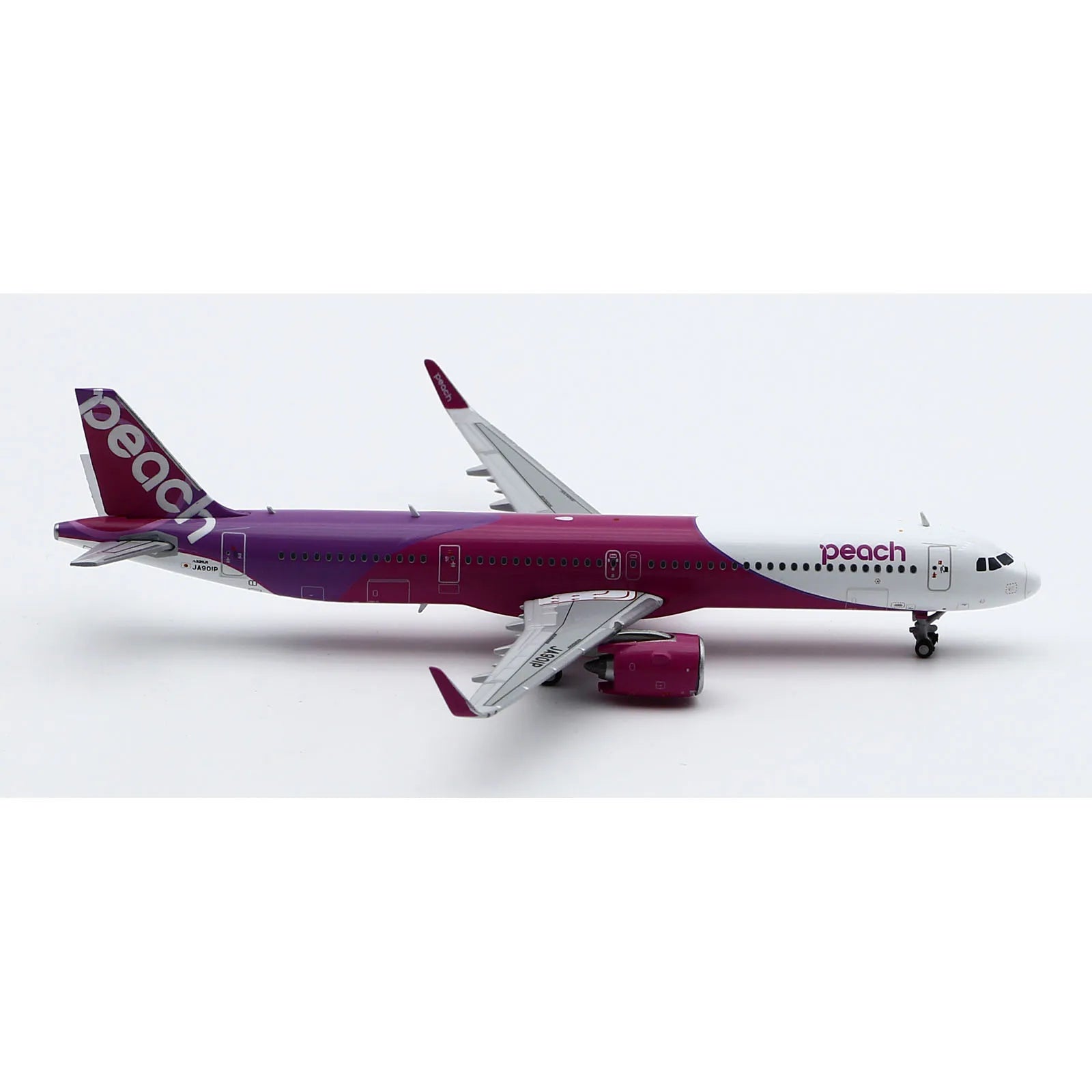 EW421N014 Alloy Collectible Plane Gift JC Wings 1:400 Peach Airlines Airbus A321neo Diecast aircraft Jet Model JA901P With Stand