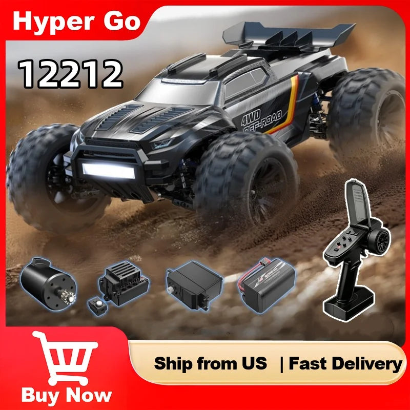 MJX Hyper Go 12212 1/12 4WD Brushless RC Monster Truck RTR 58KM/H High Speed Off-road Drift RC Vehicle Toys Gift For Adults Kids