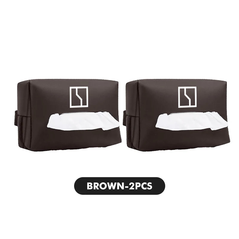 Leather Car Seat Back Tissue Box Storage Bag Interior Accessories For Zeekr 001 MIX 009 007 003 2021 2022 2023 X 7X EV Krypton