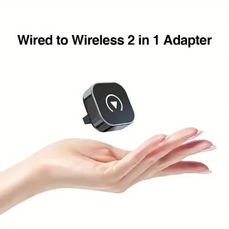 2 In 1 Wireless CarPlay Adapter Fast Auto-Connect USB Dongle For iPhone Android