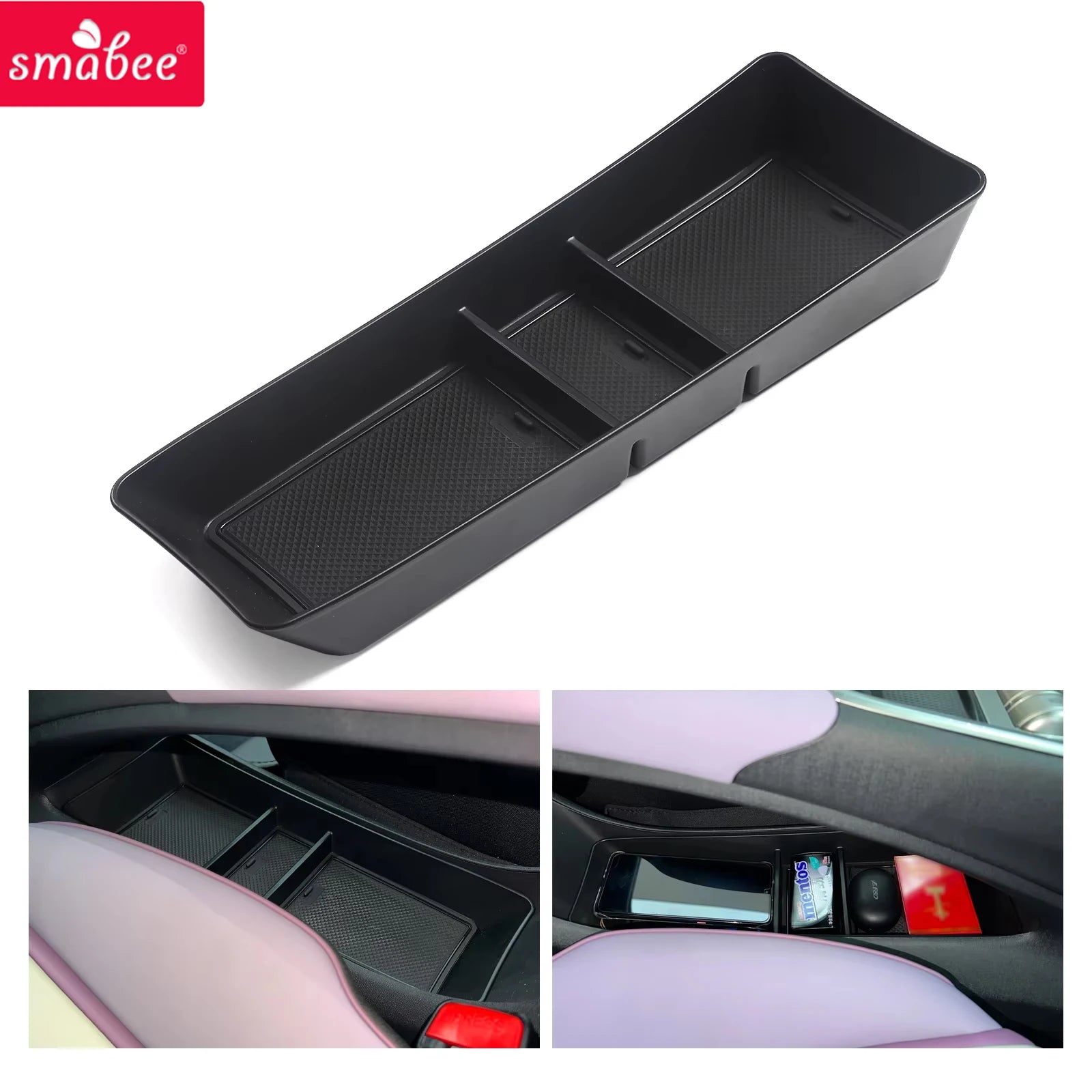 Smabee for BYD Dolphin (Not Fit Dolphin Surf/Dolphin Mini) Car Center Tray Central Lower Layer Storage Box Organizer Tidying