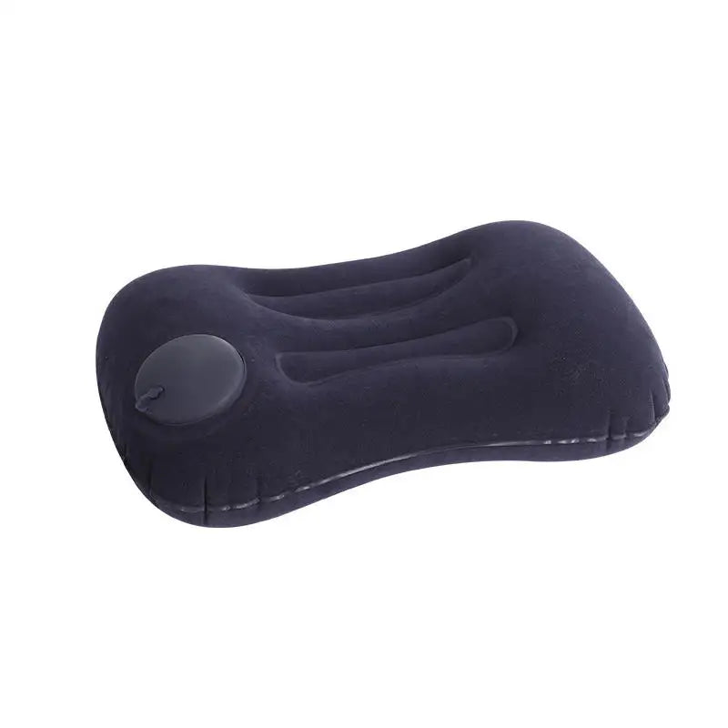 Car Portable Neck Protection U-shaped Compression Inflatable Pillow, Outdoor Nap, Camping, Travel Flocking PVC Airplane Pillow