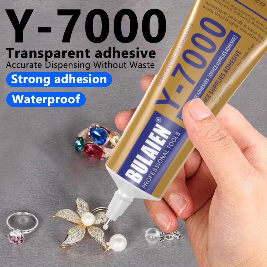 Y7000 Transparent Glue Set with Precision Nib for Rhinestone Crafts Jewelry Making 1/3/10PCS 110ml Office & School Supplies