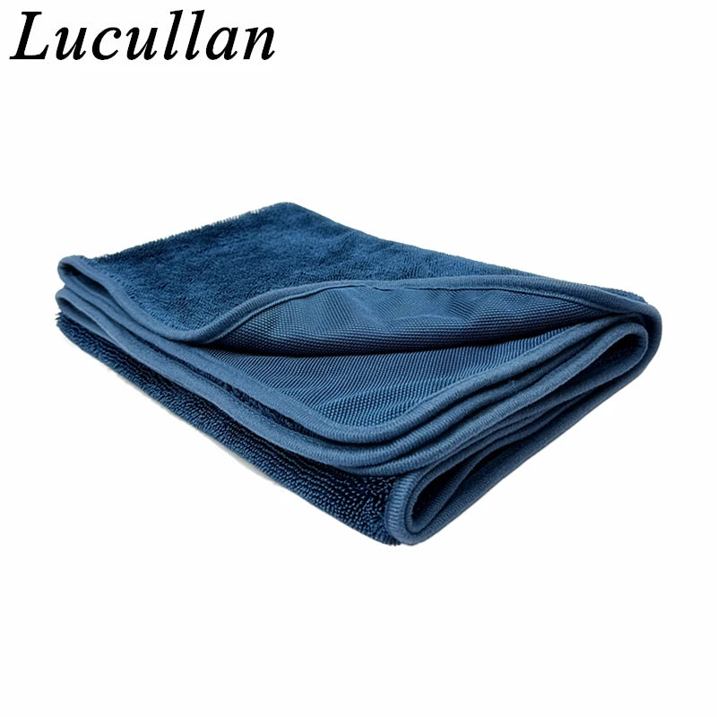 Lucullan 60X90cm Single-Sided Twist Drying Towel Ultra Soft Korea Material Microfiber Car Cleaning Detailing Rags