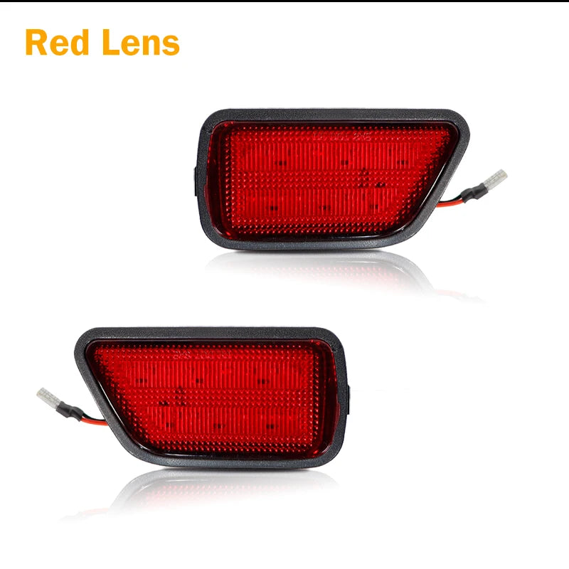 2pcs Red Full LED Rear Side Marker Light For 1997-2001 Honda CR-V Right Passenger, Replace OEM Rear Bumper Sidemarker Lamps T10