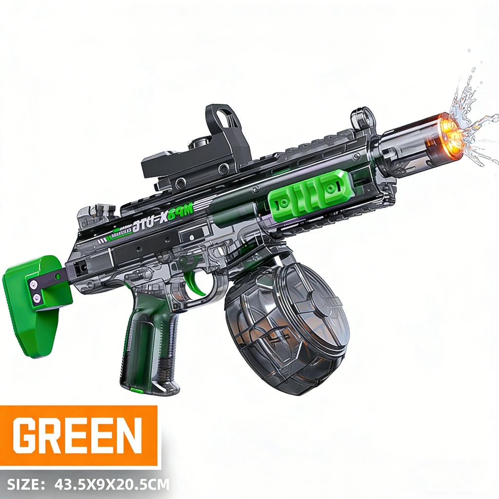 Simulated Firing and Recoil Electric Water Gun Toys Children Automatic Sensor Lights Water Pistol Summer Outdoor Beach Kids Toy