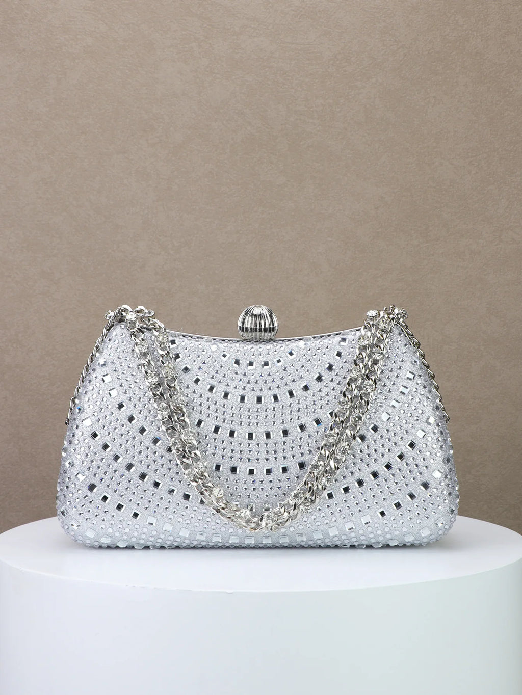 2026New model full diamond sparkling bridal handbag, dress bag, evening bag, banquet bag, mother of the bride wedding bag