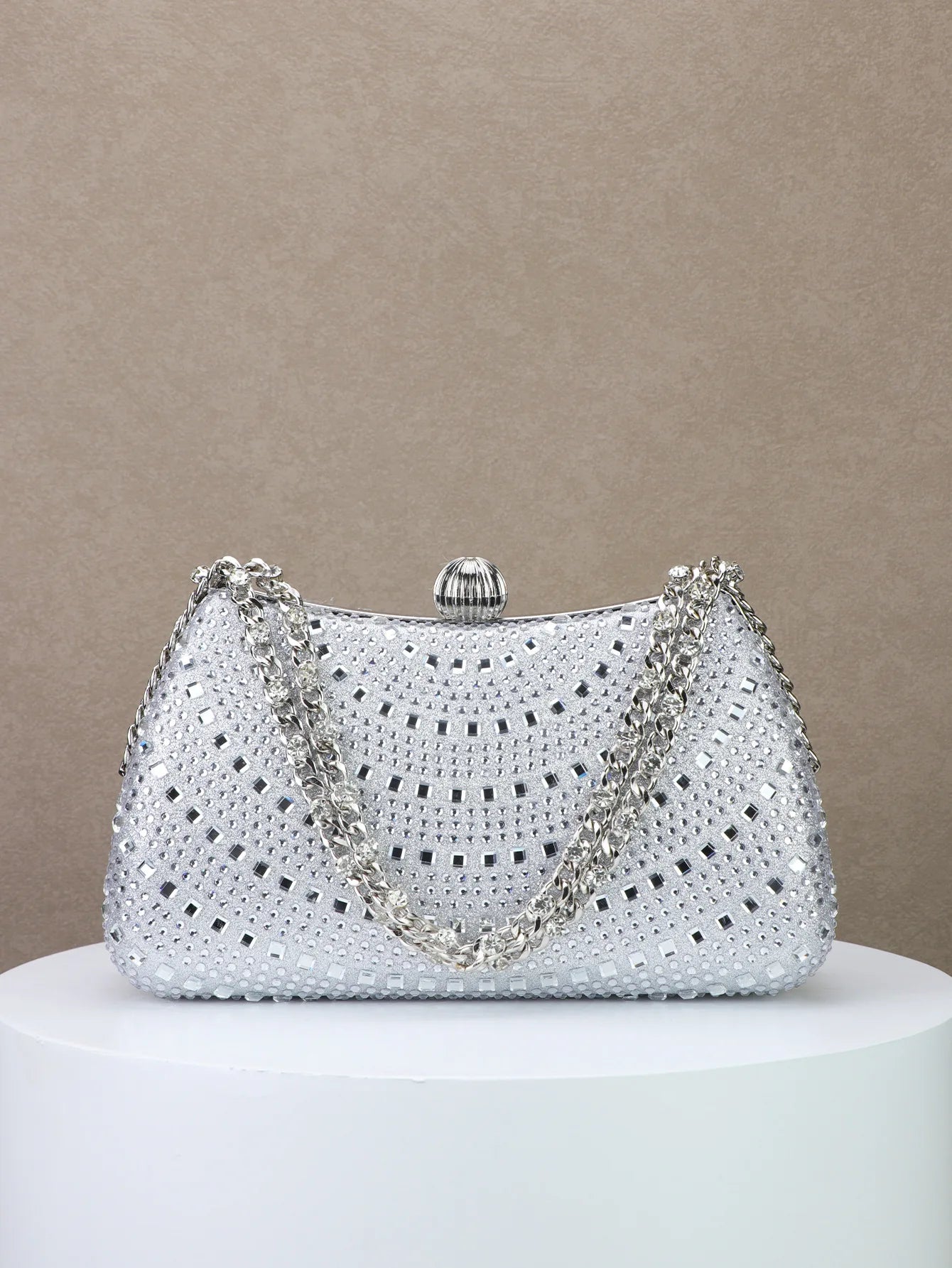 2026New model full diamond sparkling bridal handbag, dress bag, evening bag, banquet bag, mother of the bride wedding bag