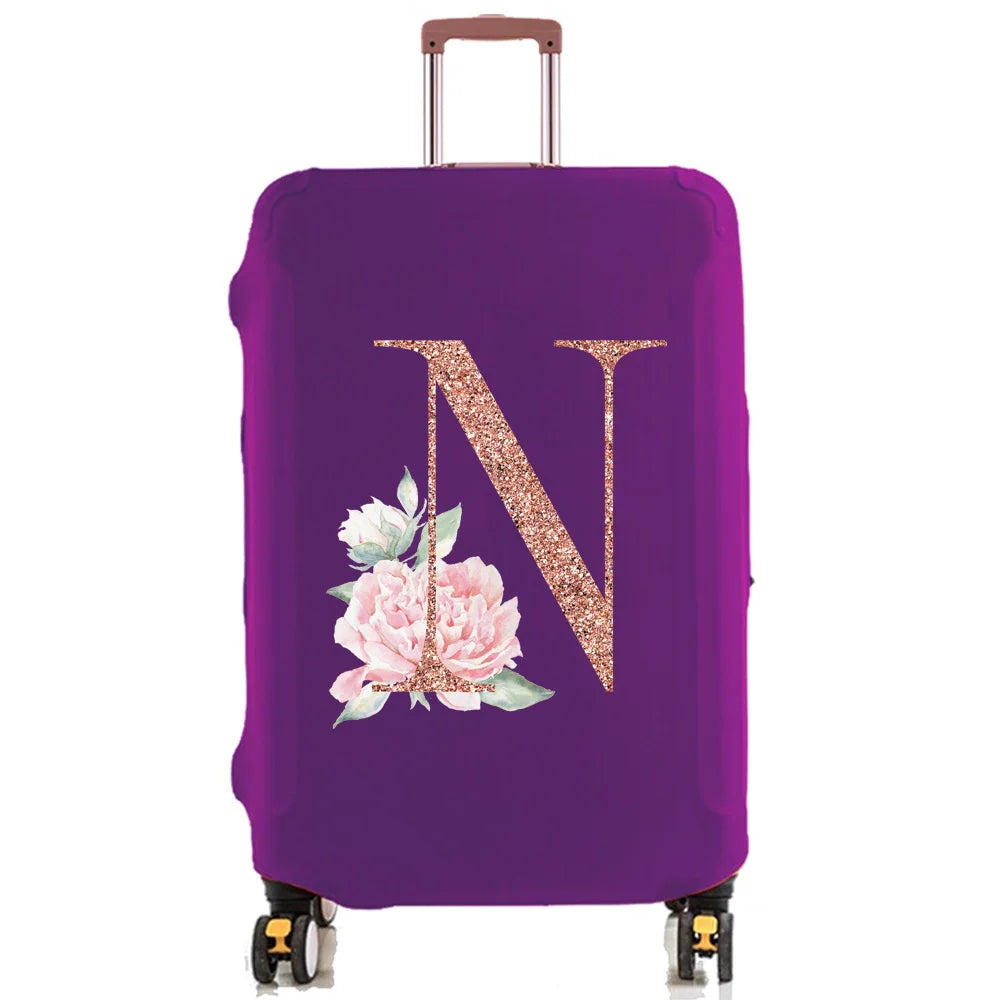 For 18-32 Inch Luggage Cover Suitcase Protector Travel Accessories Unlimited Rose Gold Stretch Fabric Dust Cover Trolley Case