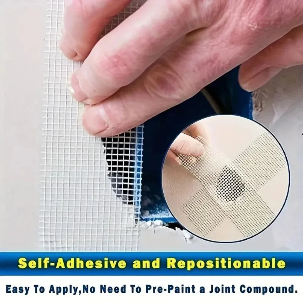 1 Roll 30M Glass fiber self-adhesive mesh tape wall crack Repair thermal insulation Decorative Mesh Seam Tape