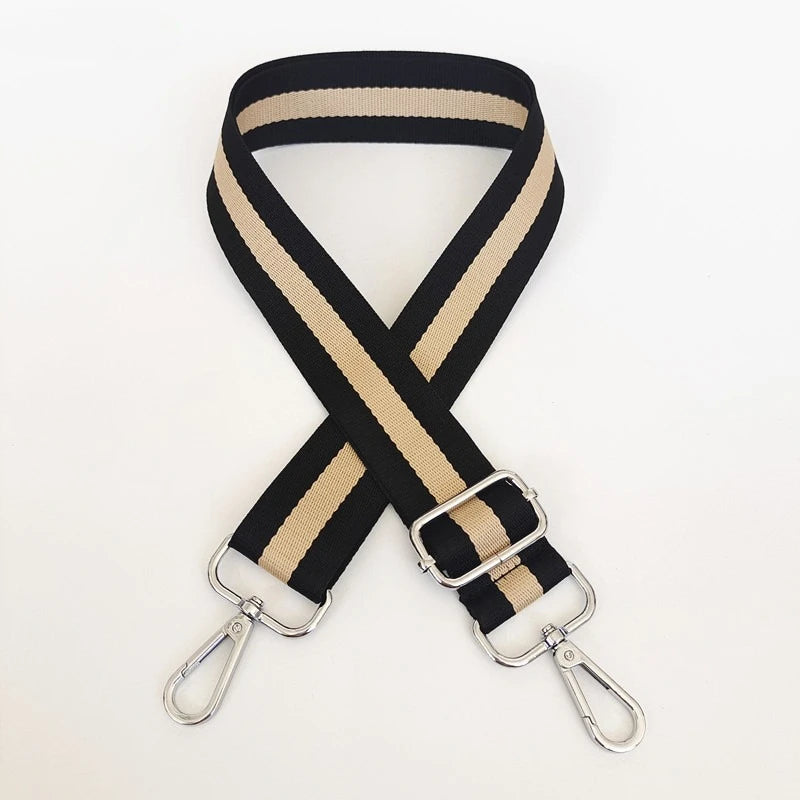 New Shoulder Strap Bag Accessories Colorful Versatile Single Shoulder Oblique Span Extended Wide Bag Adjustable Striped Webbing