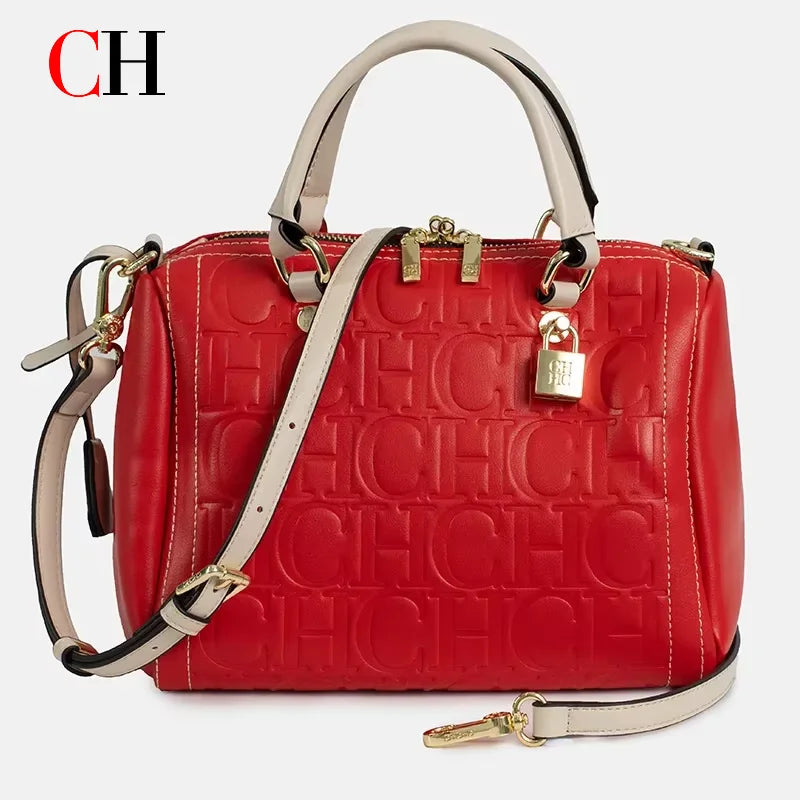 CH Women Handbag Luxury Monogram Embossed Top Handle Bag Shoulder Crossbody Bags For Ladies 2026 Designer High Quality Tote