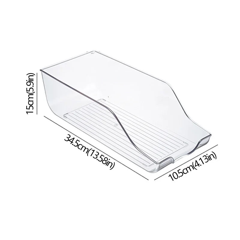 Refrigerator Organizer Bins Stackable Fridge Food Storage Box With Handle Clear Plastic Pantry Freezer Organizer Tool