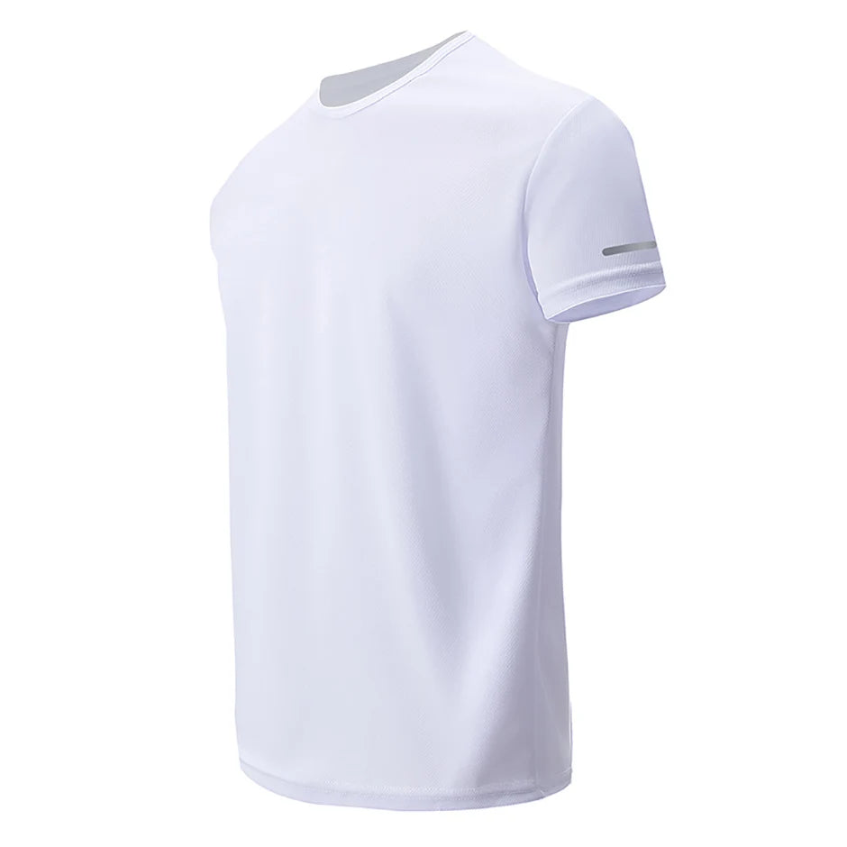 Men's Solid Color Short Sleeved SpringSummer Quick Drying Breathable Sports And Fitness Comfortable Plus Size Top Casual T-Shirt