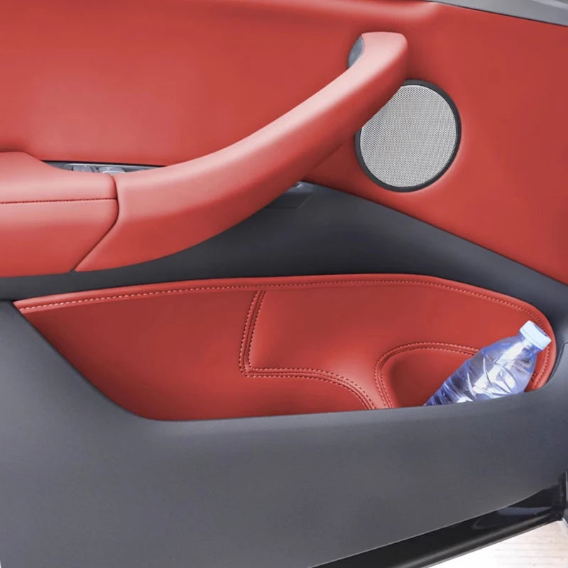 For BMW X3 iX3 2018 - 2025 Car Door Slot Storage Box Leather Protective Pad Cover Glove Box Storage Barrel Interior Accessories