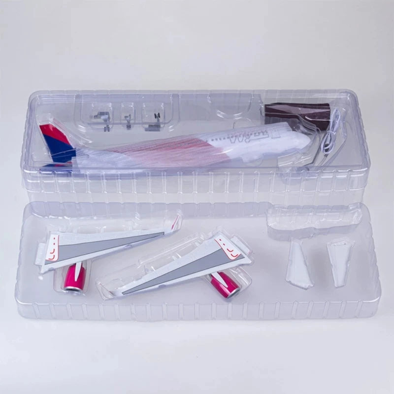 1/80 Scale 47cm Wizz Air Airlines A320 Neo With Lighting And Wheels Die-cast Resin Aircraft Model Collectible Display Item