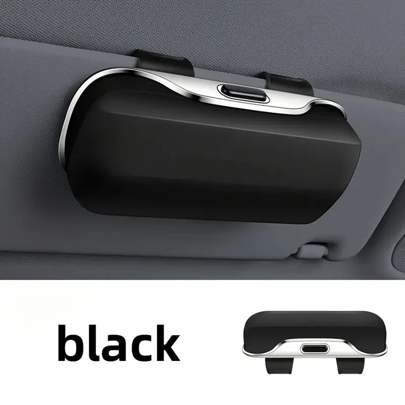 Car Glasses Box Portable Car Sunglasses Holder In The Car Driving Glasses Holder Eyeglass Case Sun Visor Car Lenses Holder