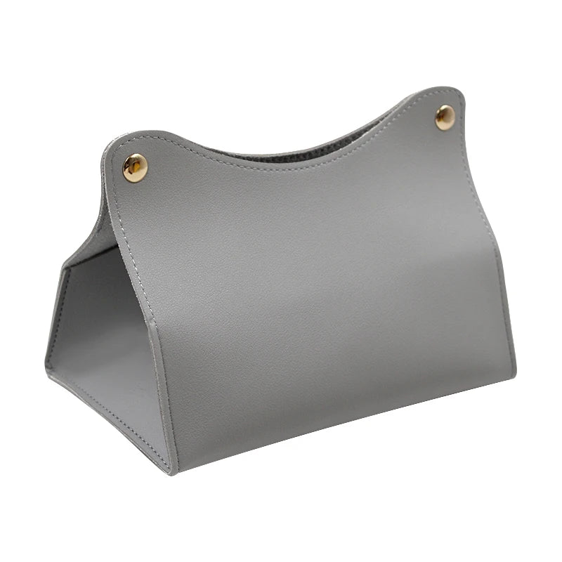 Car Tissue Box Holder  Leather Car Center Console Armrest Napkin Box Sun Visor Backseat Tissue Case
