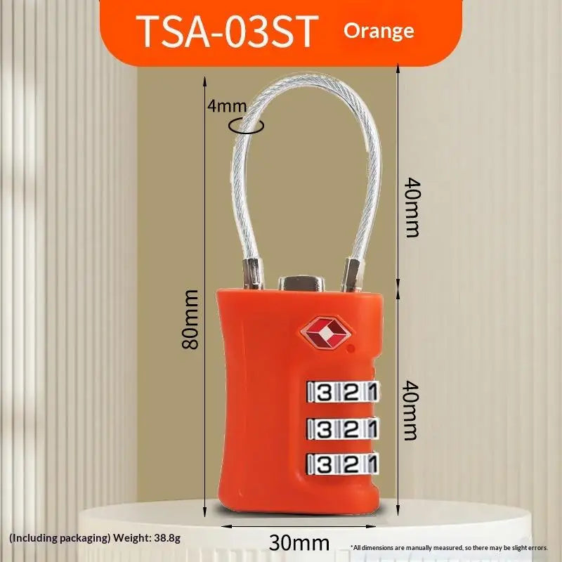 Travel TSA Customs Lock Password Changeable Lock 3 Digit Portable Zinc Alloy Suitcase Luggage Backpack
