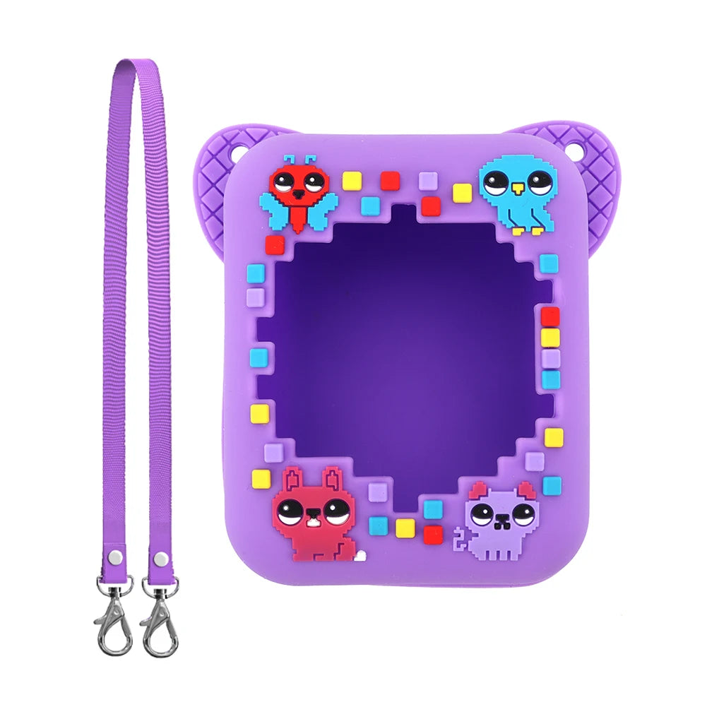 Silicone Carrying Case for Bitzee Interactive Toy Digital Pet Protective Cover with Lanyard Waterproof Shockproof Protective Cas