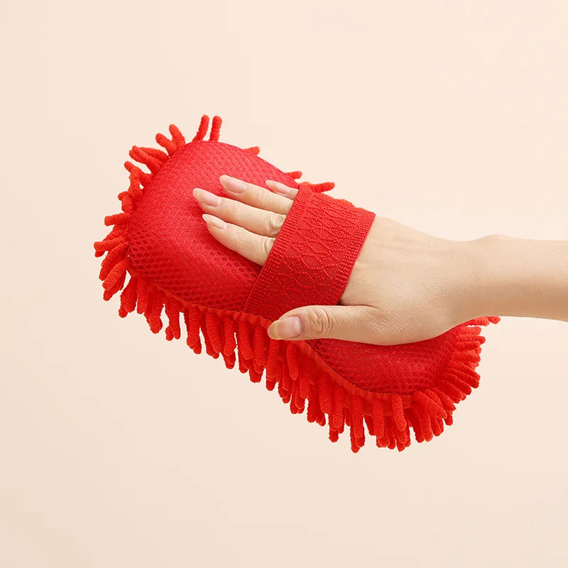 Microfiber Car Washer Sponge Cleaning Car Care Detailing Brushes Washing Towel Auto Gloves Styling Accessories