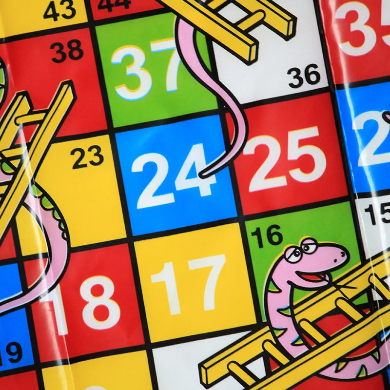 Funny Snakes and Ladders Chess Games Educational Foldable Chessboard for Kids Children Toys Board Game for Party Birthday Gifts