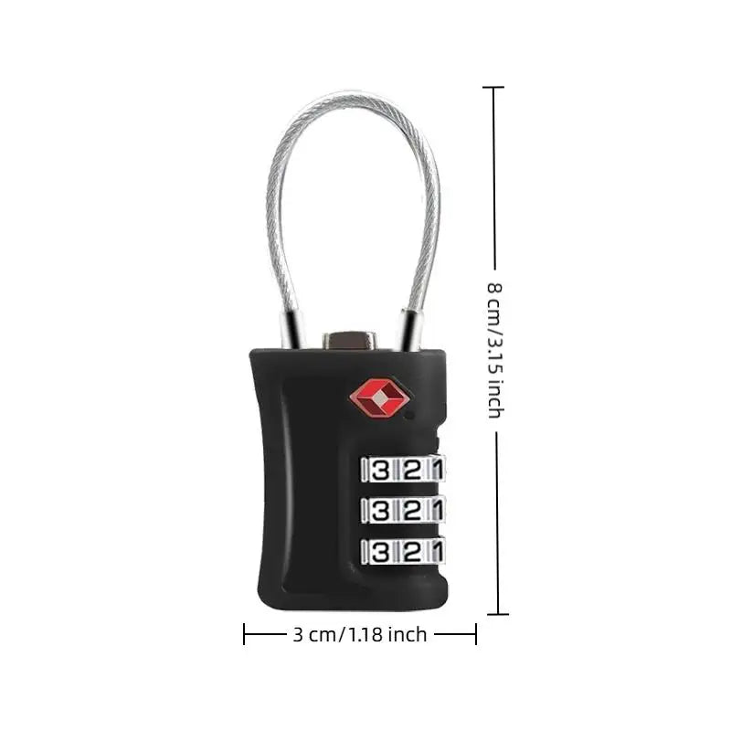 Hot Sale Travel TSA Customs Lock Password Changeable Lock 3 Digit Portable Zinc Alloy Suitcase Luggage Backpack