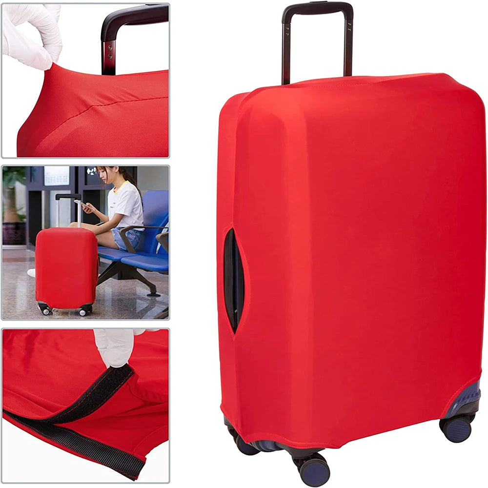 Luggage Cover Protector Elastic Fashion Suitcase Dust Cover Fit 18-28 Inch Trolley Baggage Letter Name Print Travel Accessories