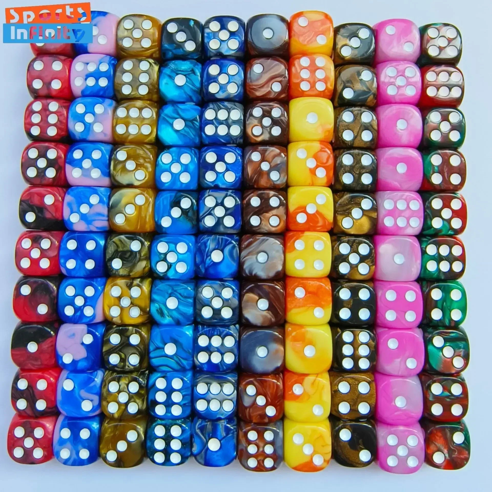 10pcs of 16MM Dual Color COC Dice Acrylic Digital Dice Dnd TRPG Cthulhu Running Team Board Game Dices Entertainment Dnd Dice Set