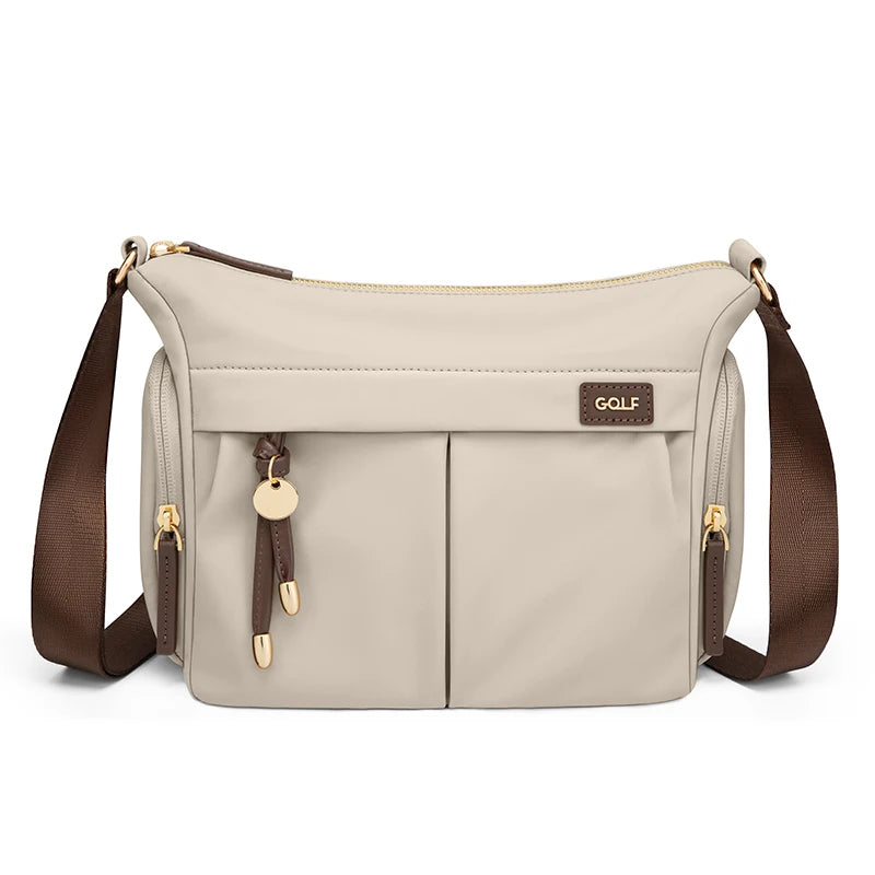 GOLF Women Crossbody Bag Nylon Female Cross Shoulder Bag Waterproof Woman Versatile Cell Phone Sling Bags Ladies Black Antitheft