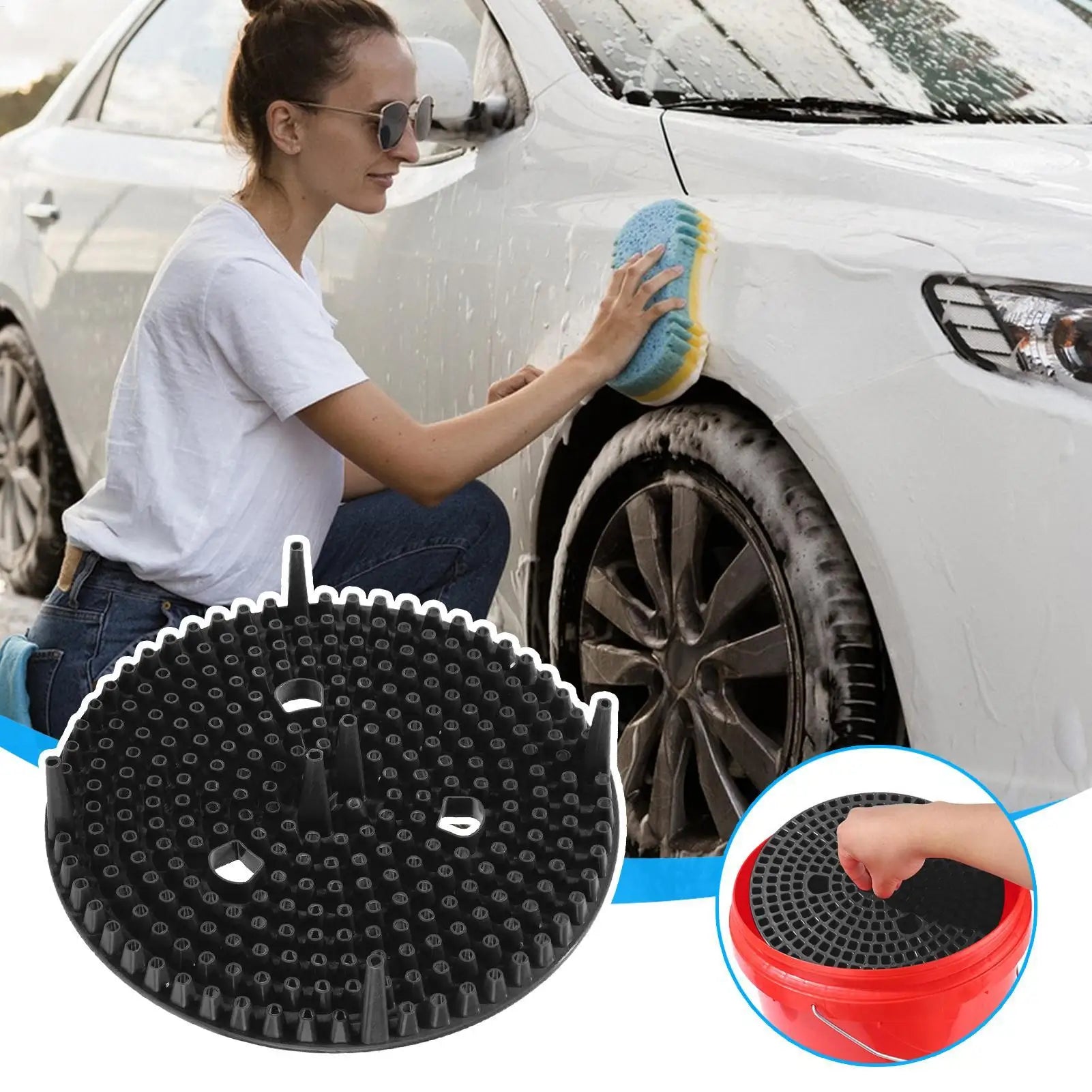 Bucket Dirt Trap Car Wash Bucket Sand Filter Screen Bucket Dust Filter Gravel Block Multifunctional Car Wash Cleaning Tools