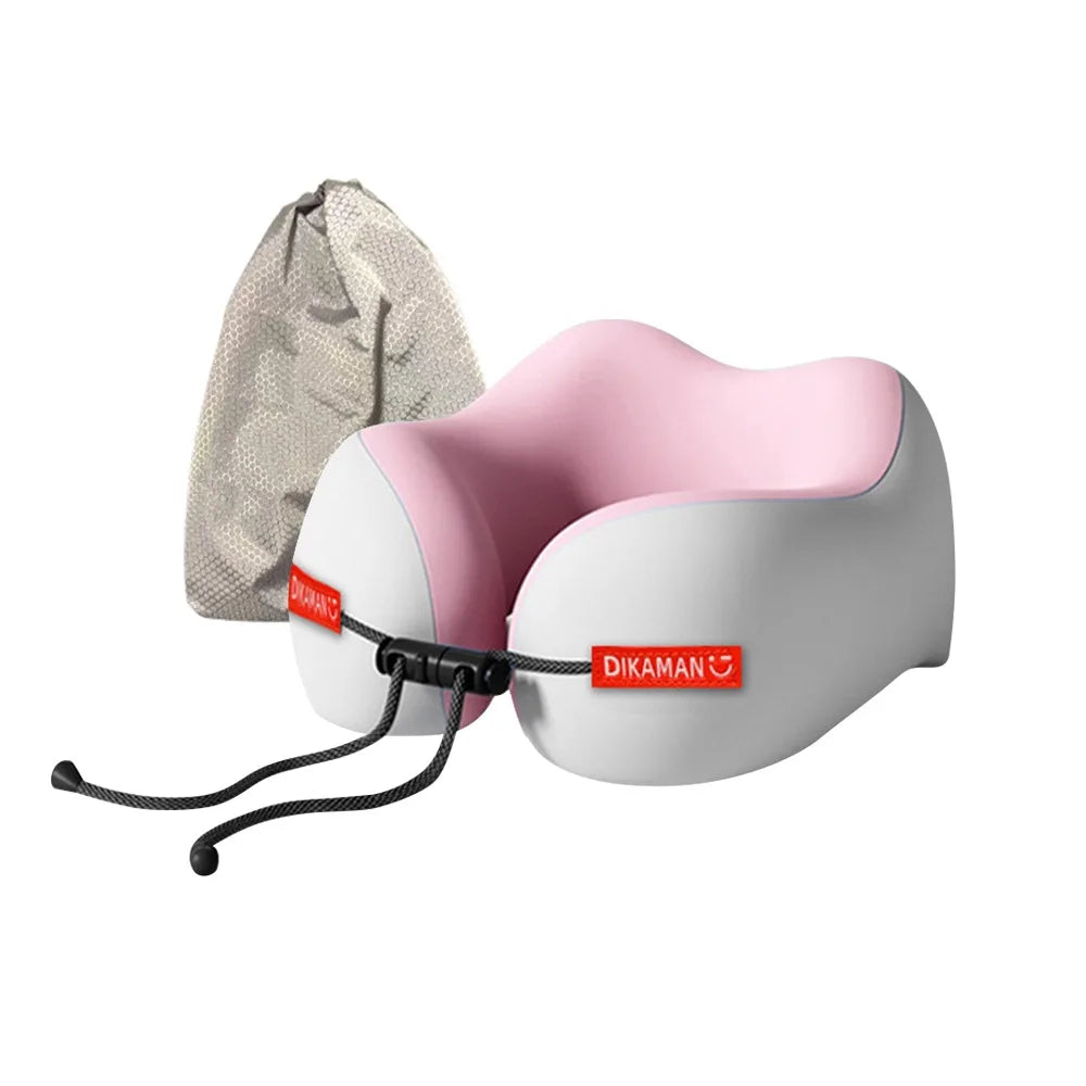 Portable U-shaped Pillow Press-inflatable Ergonomic Travel Pillow Double Hump Design Cervical Pillow