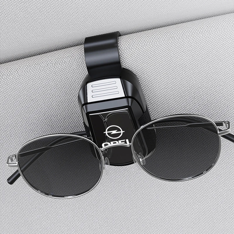 Opel Car Eyeglass Storage Clip Sun Visor Sunglasses Card Holder for Corsa Adam C Zafira A OPC Vivaro D Astra Meriva Vectra H G J