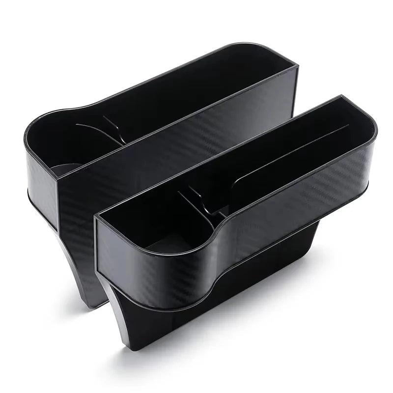 Carbon Fiber Car Seat Gap Organizer, Multifunctional Console Side Storage Box for Phone & Accessories