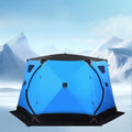 Winter Ice Fishing Tent 3.5m Thickened Coldproof Camping Shelter Hexagonal Outdoor Warm Cotton House with Wood Stove Hole
