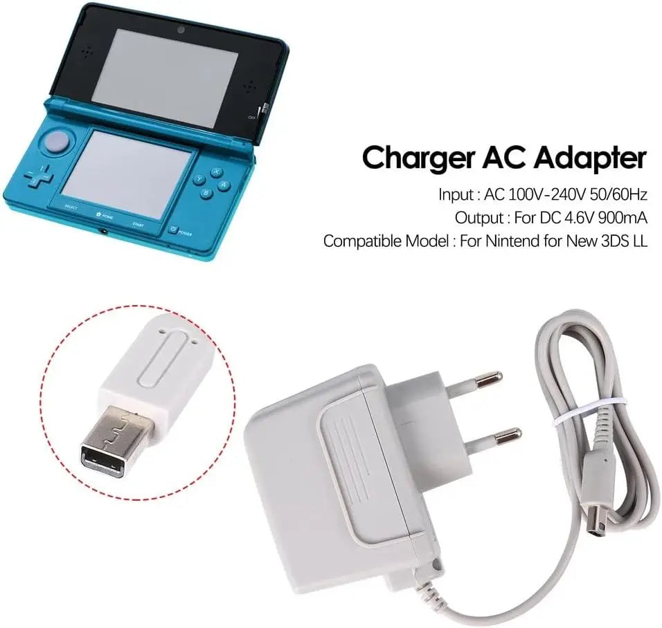 AC 100-240V Games Replacement Charger For 3DS XL LL/3DS/3DS /2DS 2DS/NDSI NDSI XL EU US Plug DC 4.6V Power Supply