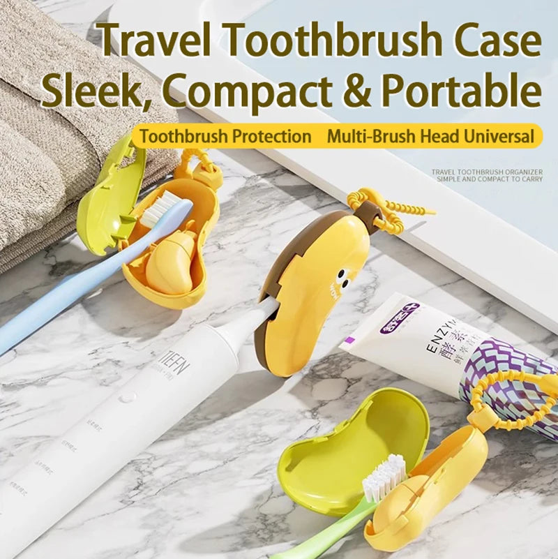Banana Cover for Toothbrush Compact and Convenient Toothbrush Protector Travel Toothbrush Toothpaste Storage Box LXYJSN06