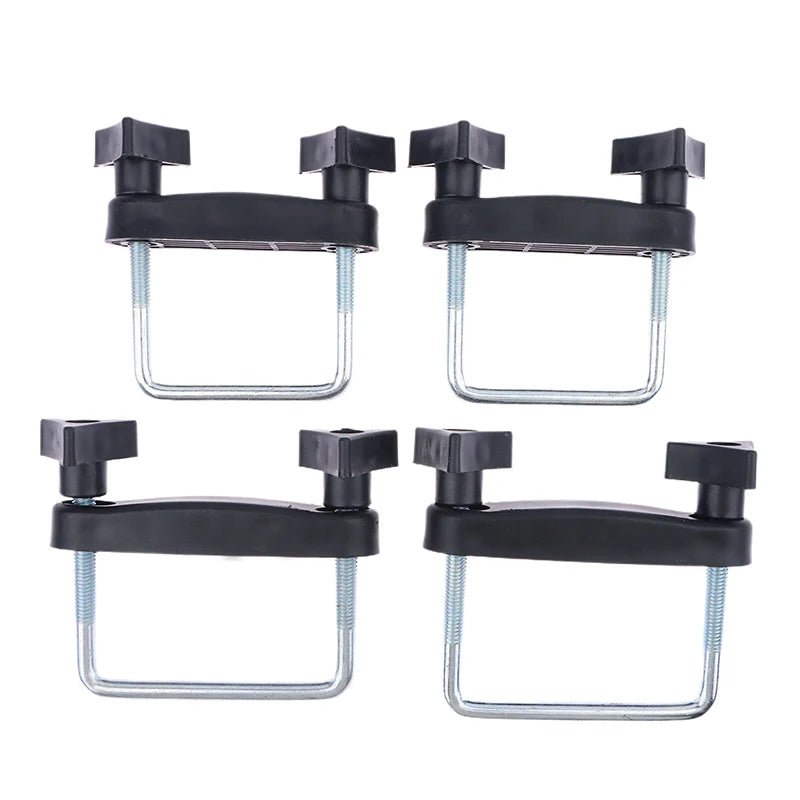 4 PCS Car Roof Rack Basket U-Bolt Clamps Mounting Fitting Kit Universal Luggage Frame Fixing Clip