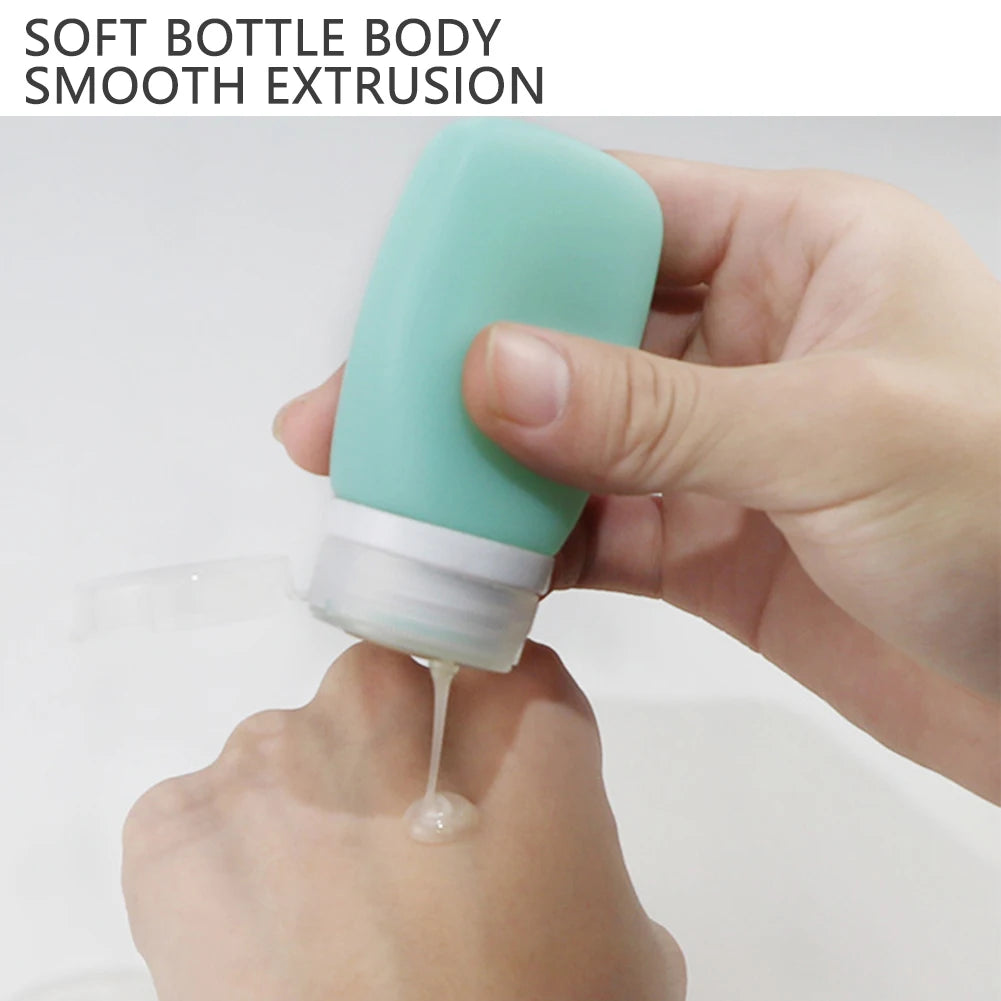 30ml/60ml/90ml Silicone Travel Bottles Sub-packaging Storage Bottles Leakproof Refillable Bottle for Shampoo Skin Care Products