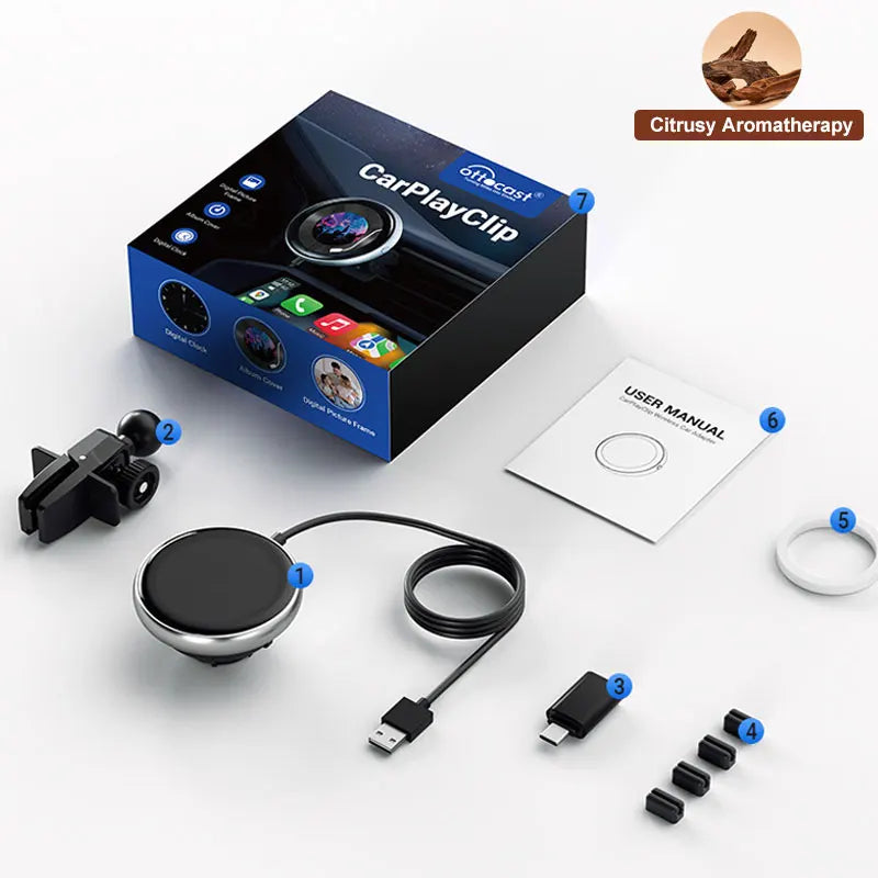 Ottocast Wireless CarPlay Clip Car Air Outlet Perfume Clip Car Play Decoration Air Conditioning Interior Accessories DIY Display