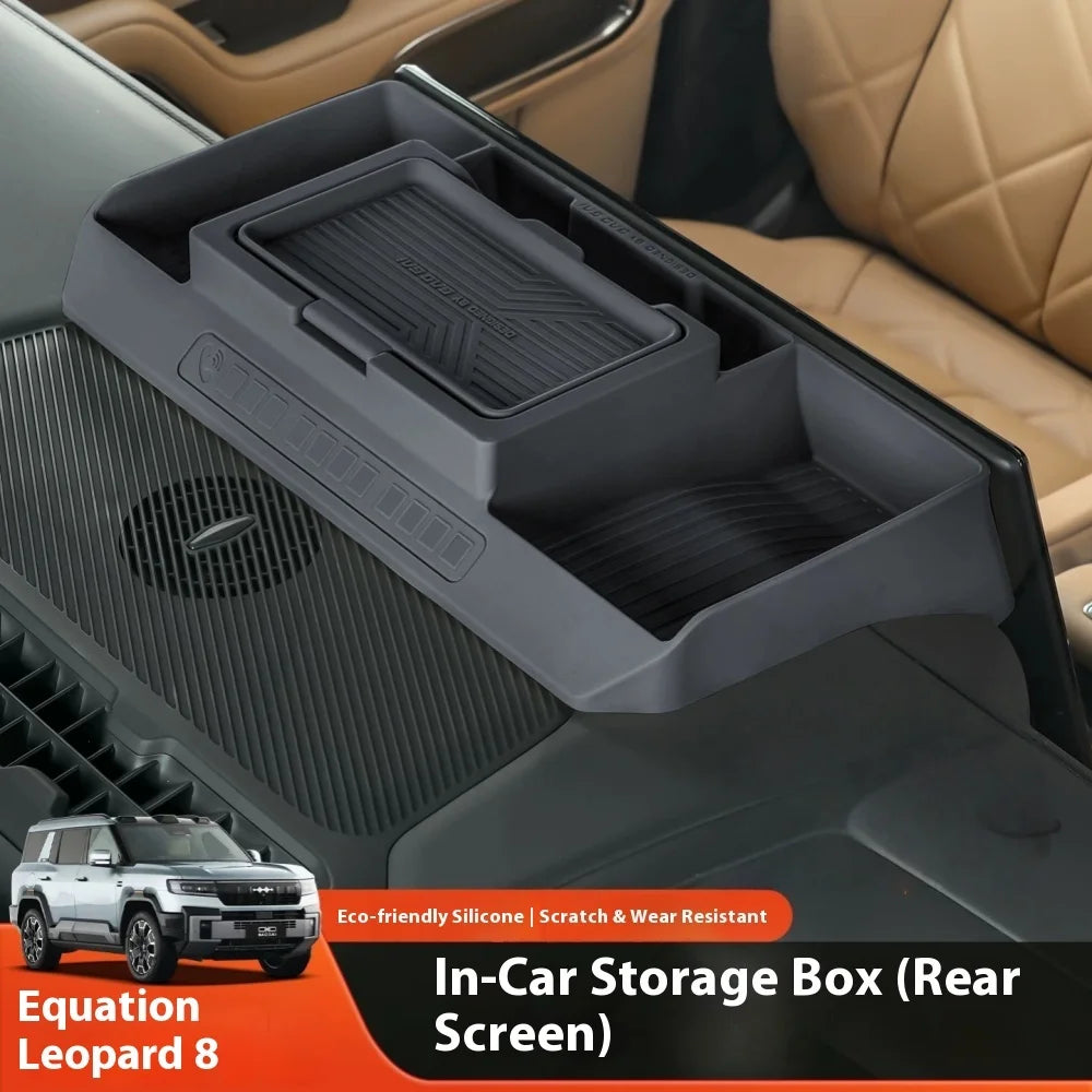 Car Central Control Screen Storage Box Fit for BYD Leopard 8 Modified Auto Dashboard Storage Tissue Box Interior Upgrade Parts