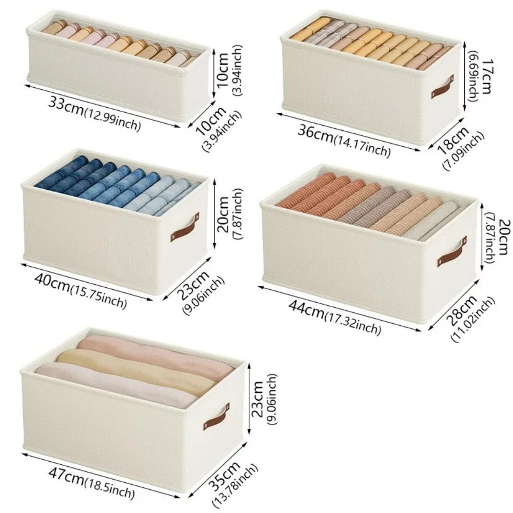 1PC Oxford Clothing and Toy Storage Box Basket Clothes Storage Uncovered Bottom Sweater Sock Bedroom Odorless Storage Cabinet