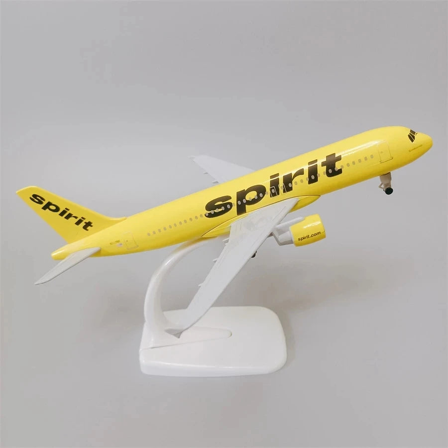 NEW 20cm Alloy Metal USA Air Spirit Airlines Airbus 320 A320 Diecast Airplane Model Plane Aircraft Kids Novel Toys