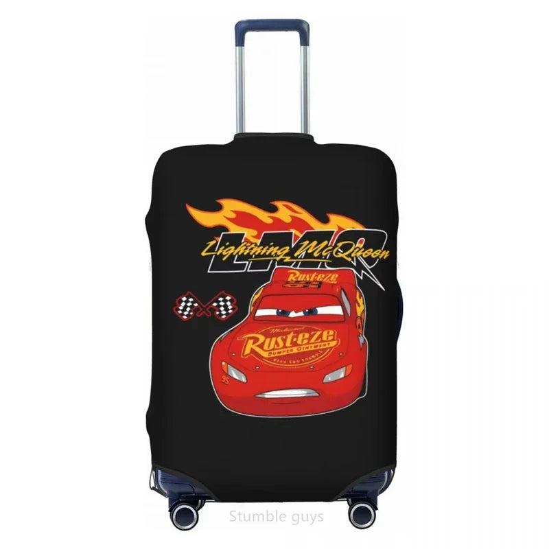 High Elasticity Suitcase Cover Car Pattern Fits 18-32 Inch Luggage Durable Washable Dustproof For Airplane & Road Trips