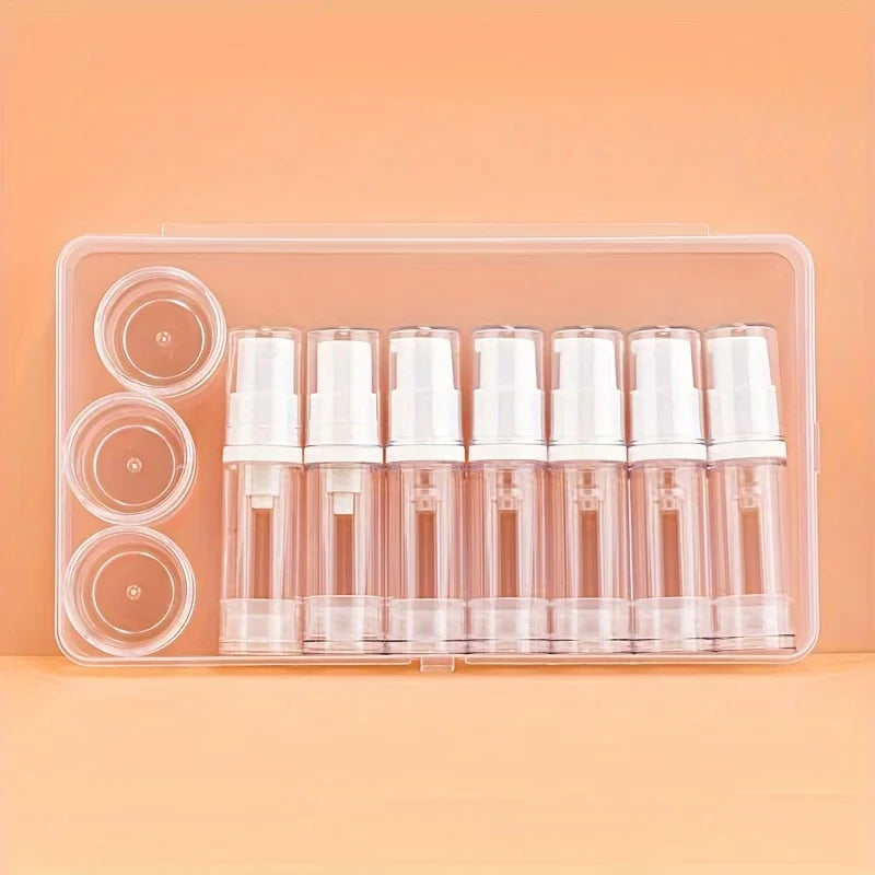 Transparent air-reusable filling cream liquid spray non-pneumatic vacuum pump portable wash care product sample packaging