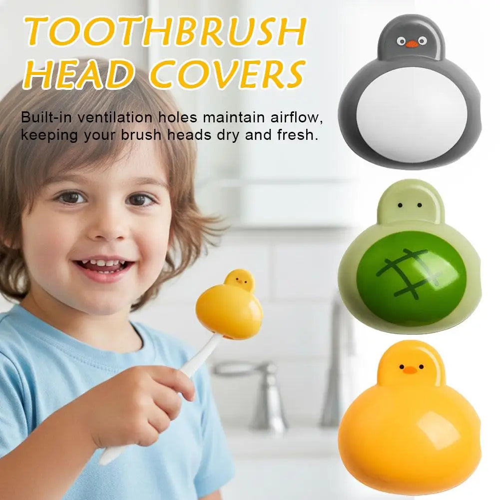 Cartoon Animal Toothbrush Head Cover Dustproof Protective Cap For Manual Electric Toothbrush Portable Travel Case 1Piece