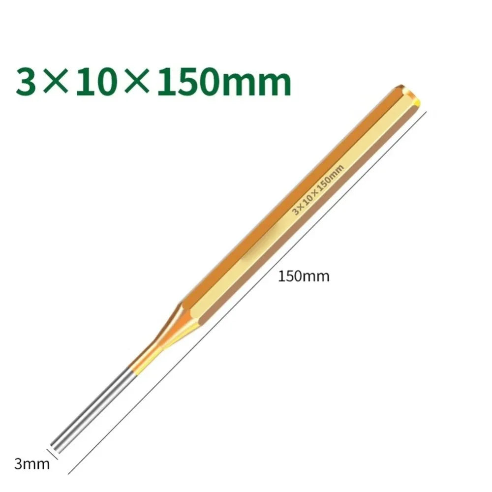 1pcs 2/3/4/5/6/8/10mm Brass Punch Remover Heavy Duty Chisel Roll Pin PunchTool 150mm For Machinery Maintenance Cone Punch