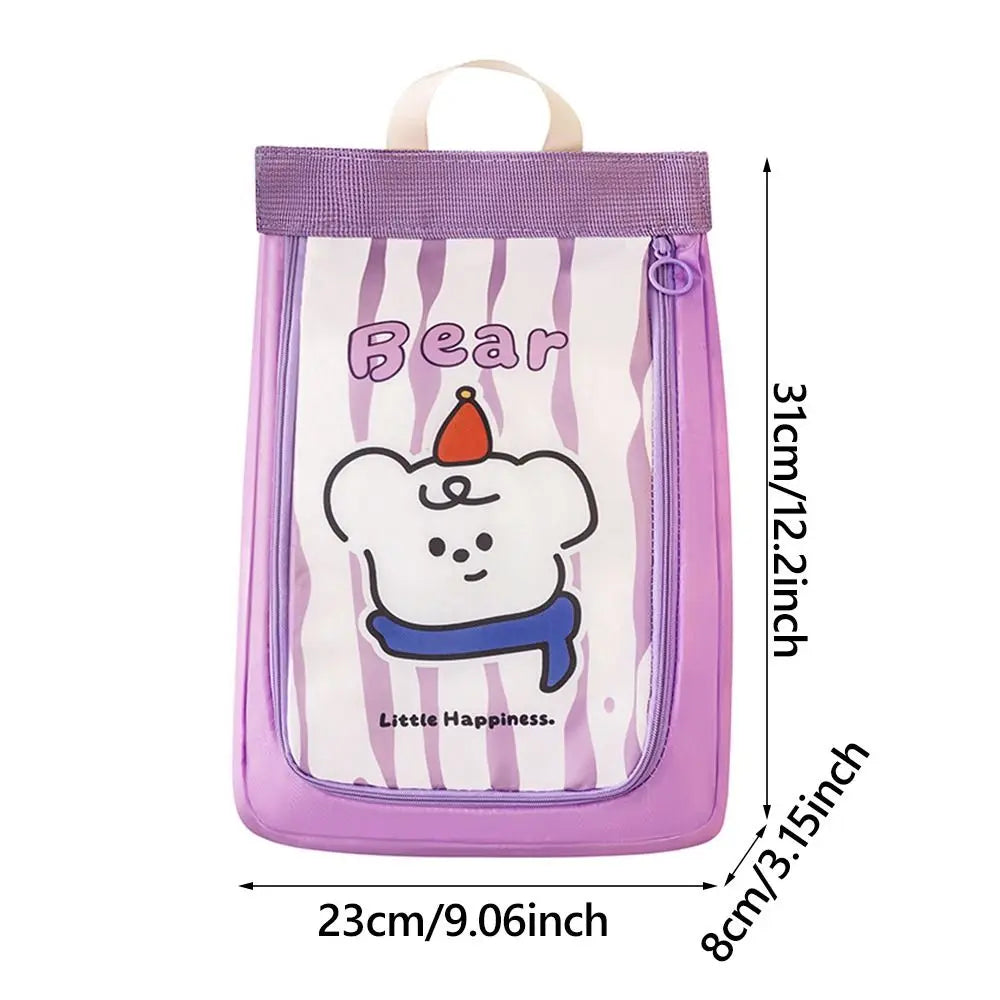 Convenient Double Layer Shoe Bag Cartoon Animal Separate Shoe Storage Bag Handheld Waterproof Travel Shoe Bag Shoe Protection