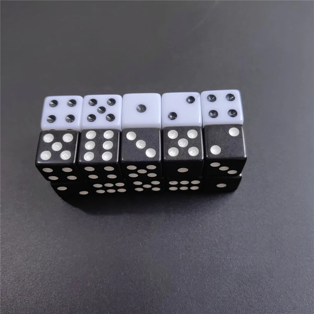 10 Pcs/set 14mm/0.63inch Acrylic Six Sided Standard Dice For Table Games, Party, Club Board Game